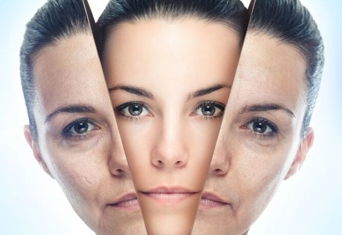 Veido odos pašalinimo nuo su amžiumi susijusių pokyčių procesas